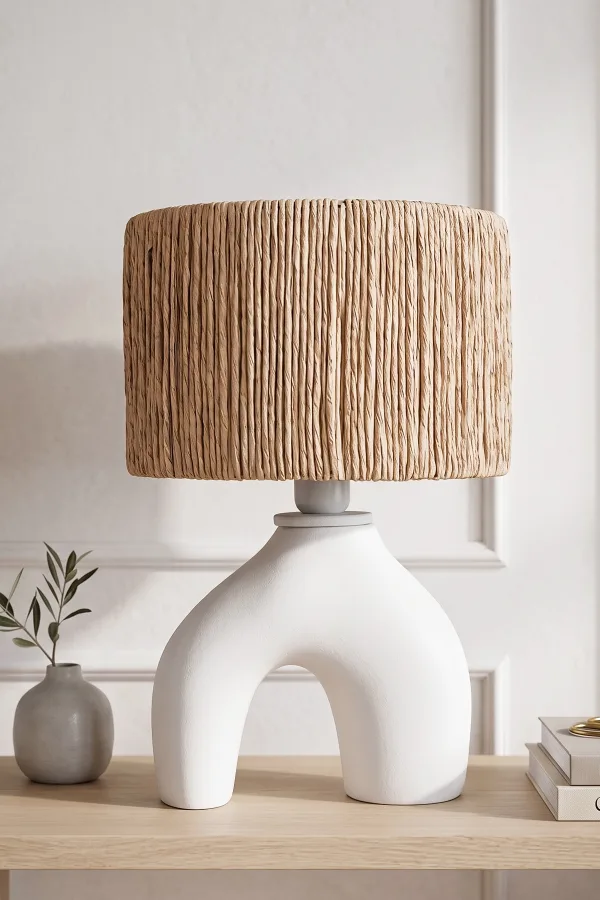 Droite Handmade Ceramic Lampshade White Wicker Buy Droite Handmade Ceramic Lampshade White Wicker