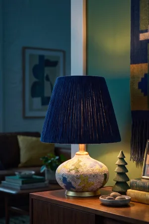Mondo Potele Handmade Ceramic Lampshade Navy Blue