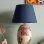 Cement Patterned Lampshade Navy Blue
