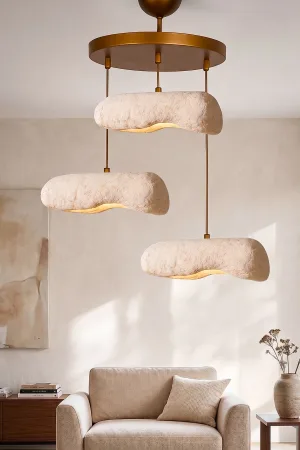 Sedra Handmade 3'lü Karbon Beton Avize 