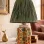 Timide Patterned Handmade Ceramic Lampshade Green