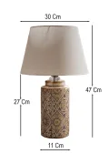 Damora Handmade Dekoratif Seramik Abajur Gözat