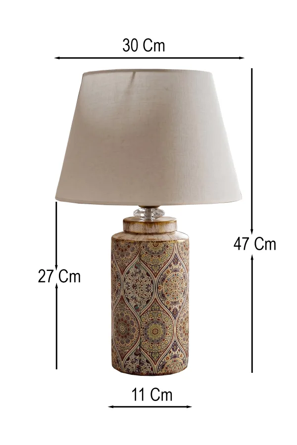 Damora Handmade Dekoratif Seramik Abajur Gözat