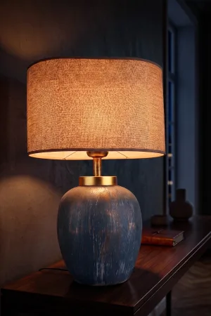 Bleu Ceramic Lampshade Blue Brown Bleu Ceramic Lampshade Blue Brown