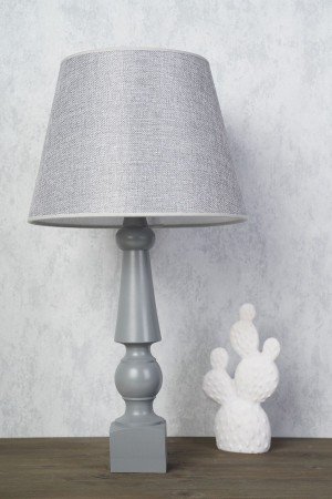 Raquette Wooden Lampshade Gray