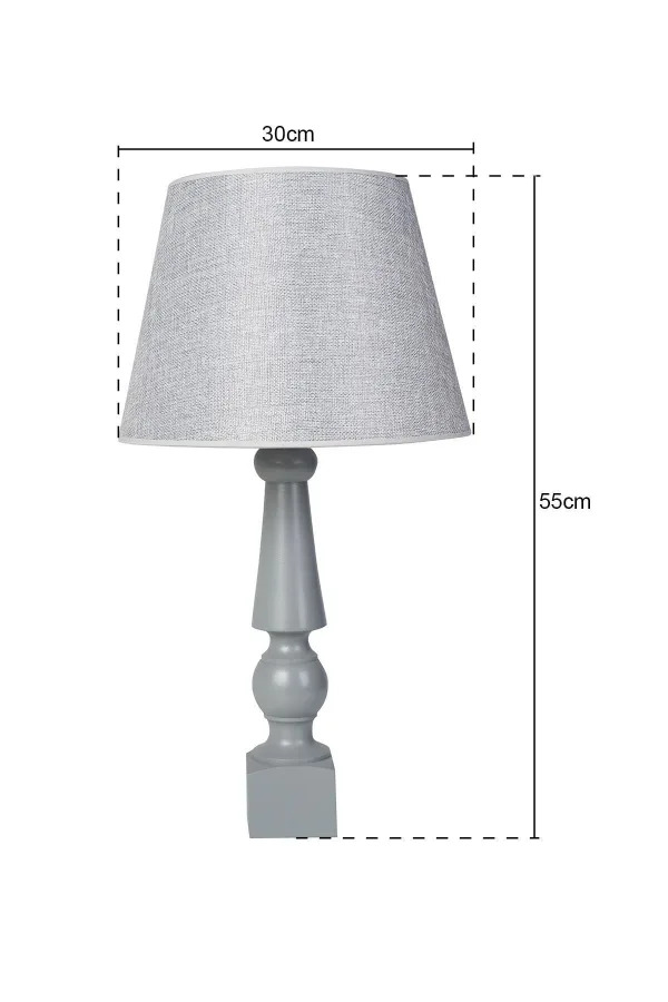 Raquette Wooden Lampshade Gray