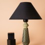 Acier Wooden Lampshade Black - Light Green
