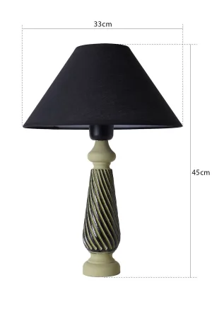 Acier Wooden Lampshade Black - Light Green Acier Wooden Lampshade Black - Light Green