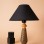 Acier Wooden Lampshade Black - Orange