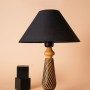 Acier Wooden Lampshade Black - Orange