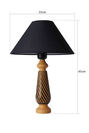 Acier Wooden Lampshade Black - Orange
