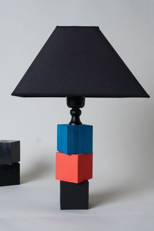 Jupe Wooden Lampshade Black - Blue - Narcissus