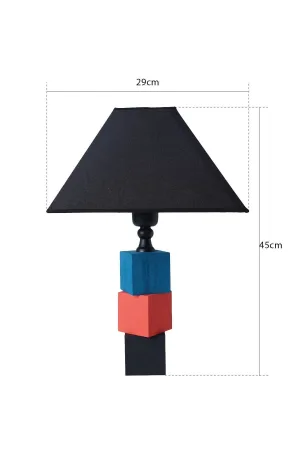 Jupe Wooden Lampshade Black - Blue - Narcissus