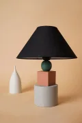 Tour Wooden Lampshade Black - Green - Tile - Light Grey