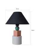 Tour Wooden Lampshade Black - Green - Tile - Light Grey