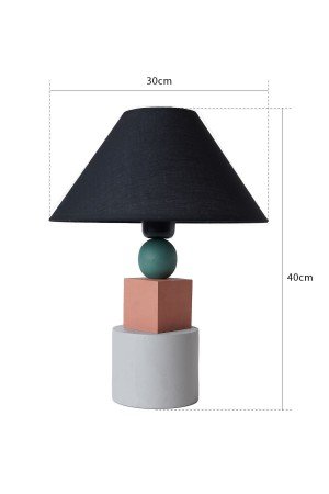 Tour Wooden Lampshade Black - Green - Tile - Light Grey