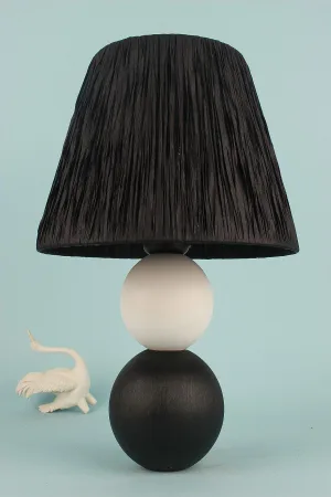 Coccinelle Wooden Lampshade Black and White