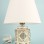 Plomb Patterned Handmade Lampshade White