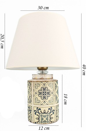 Plomb Patterned Handmade Lampshade White