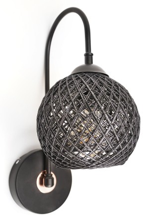 Delabro Wall Lamp Black - Black Silver Glitter