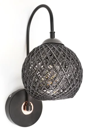 Delabro Wall Lamp Black - Black Silver Glitter
