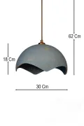 Zerion Handmade Carbon Concrete Chandelier Zerion Handmade Carbon Concrete Chandelier
