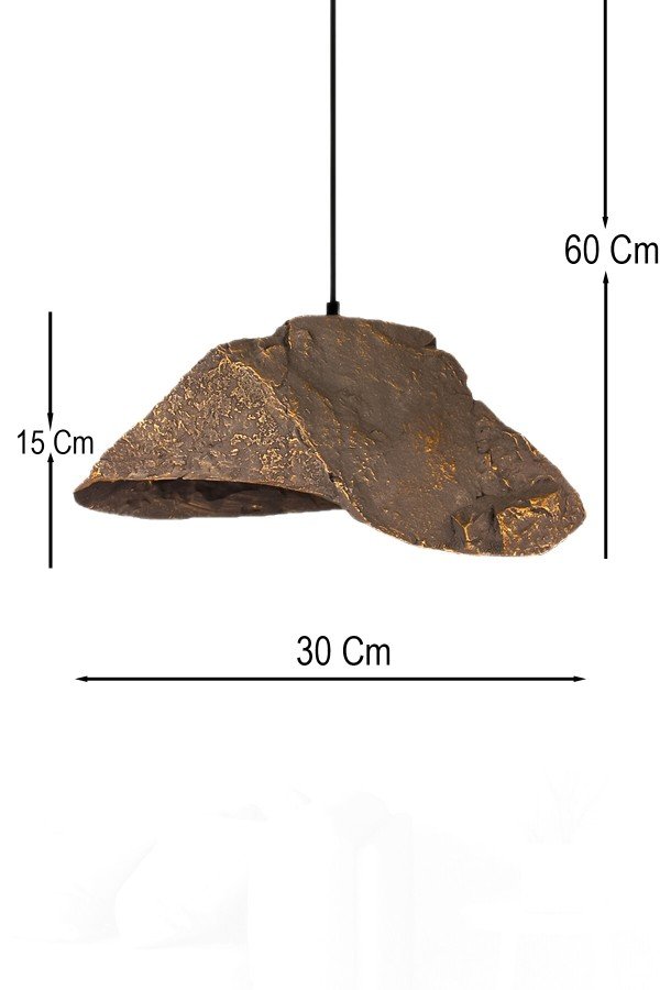 Vulkron Handmade Karbon Beton Avize