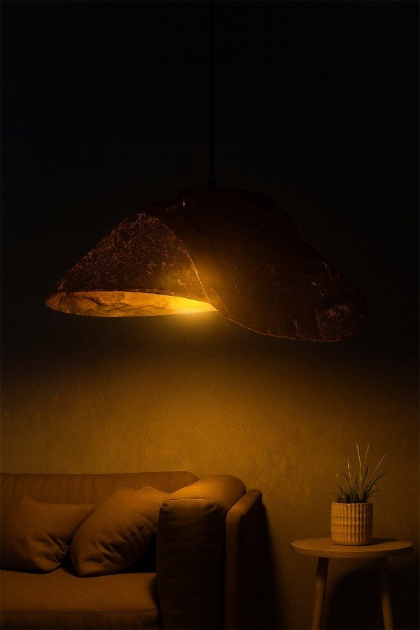 Vulkron Handmade Karbon Beton Avize