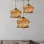 Cement 3-piece chandelier antique