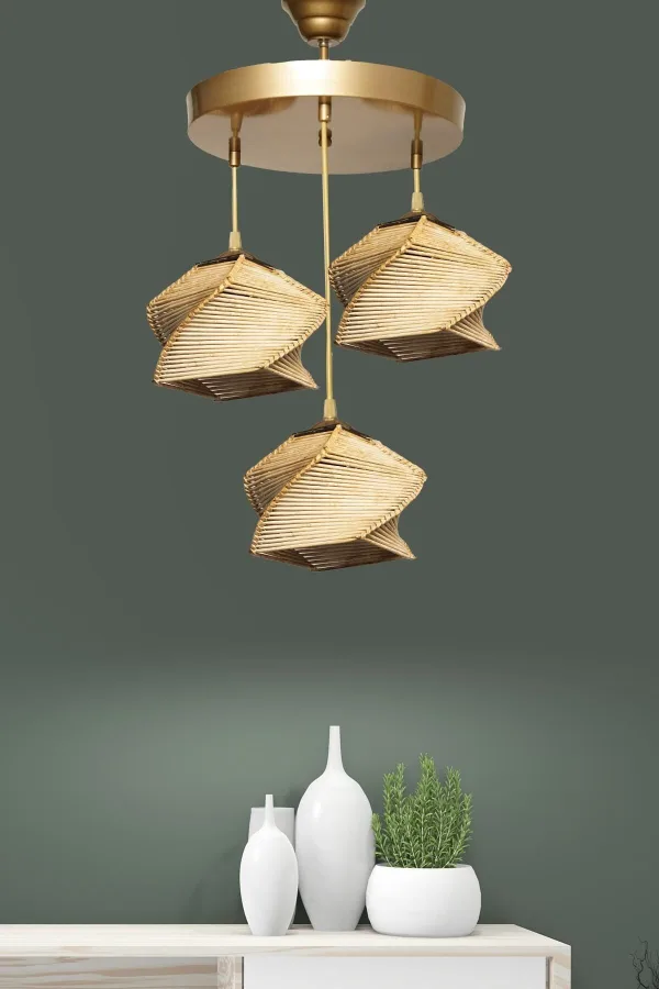Cement 3-Piece Chandelier Natural Buy Cement 3-Piece Chandelier Natural