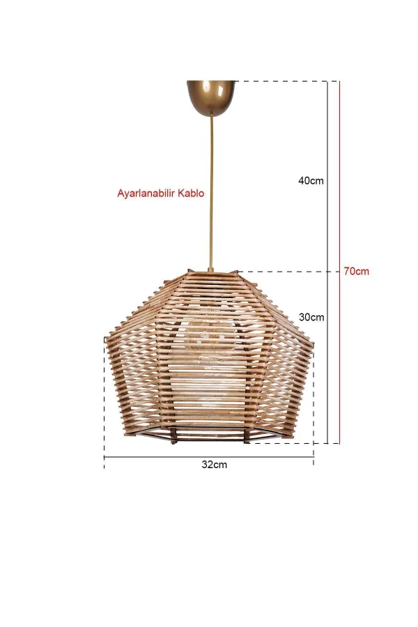 Pluie El Yapımı Natural Avize Gözat