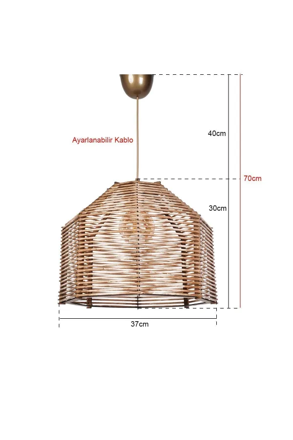 Punaise El Yapımı Natural Avize Gözat
