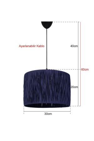 Fenouil Handmade Pendant Chandelier Navy Blue