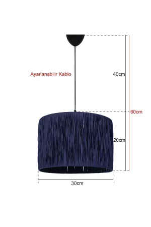Fenouil Handmade Pendant Chandelier Navy Blue