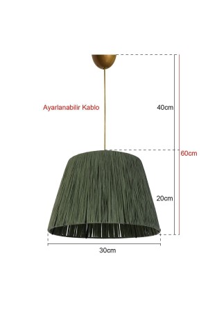 Gaufres Pendant Chandelier Khaki Green