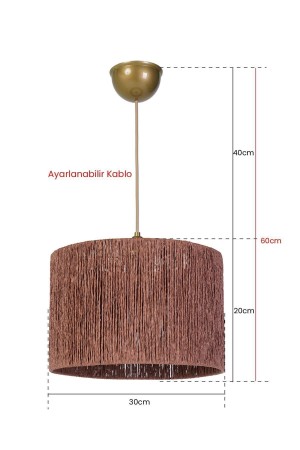 Roue Handmade Pendant Chandelier Brown