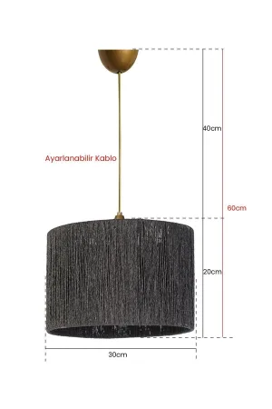 Roue Handmade Pendant Lamp Gray
