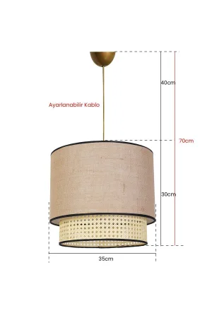 Lustre Pendant Chandelier Beige Cream