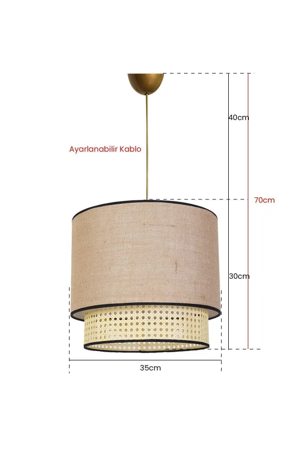 Lustre Sarkıt Avize Bej Krem Gözat