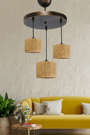 Escargot 3-piece Pendant Chandelier Natural