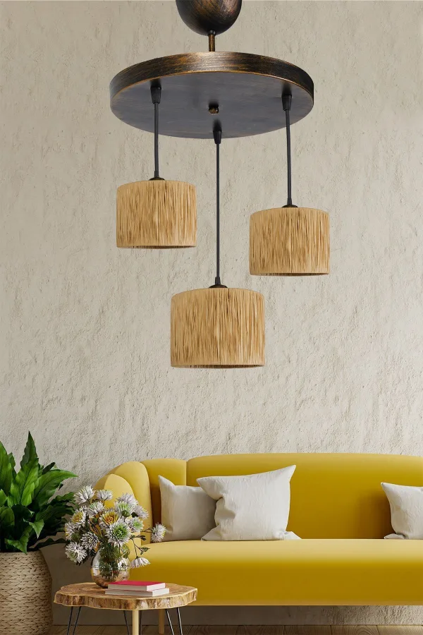 Escargot 3-piece Pendant Chandelier Natural