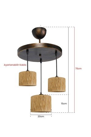 Escargot 3-piece Pendant Chandelier Natural