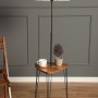 Osmean Decorative Metal Stand Floor Lamp Wooden White