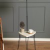 Osmean Decorative Metal Stand Floor Lamp Wooden Desert Beige