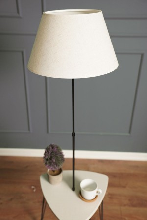 Osmean Decorative Metal Stand Floor Lamp Wooden Desert Beige