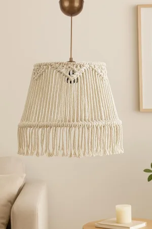 Makrena Handmade Single Pendant Cream Chandelier
