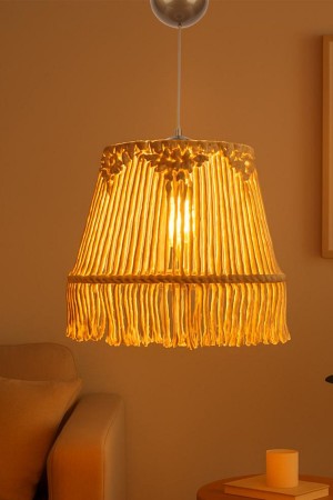 Makrena Handmade Single Pendant Cream Chandelier