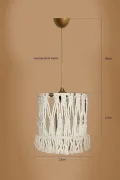 Lit Handmade Chandelier Cream