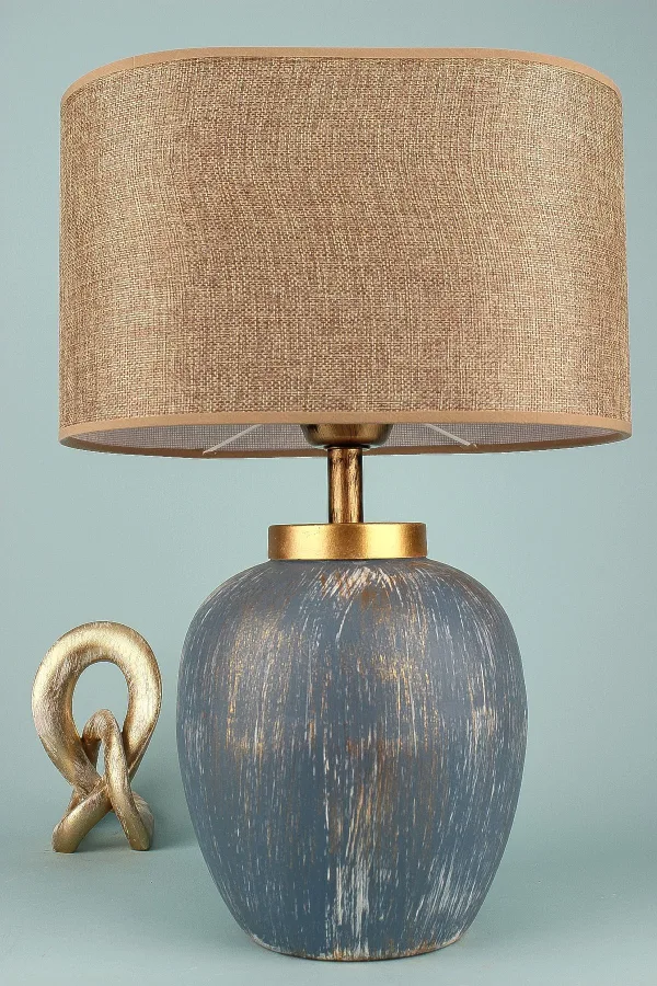 Bleu Ceramic Lampshade Blue Brown
