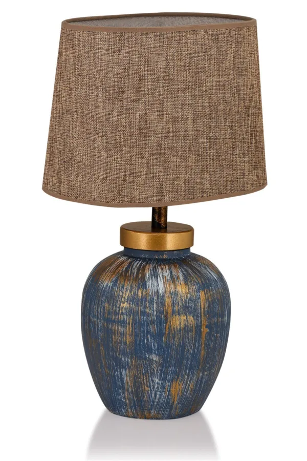 Bleu Ceramic Lampshade Blue Brown